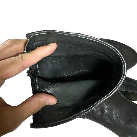 Rag & Bone Newbury Black Ankle Zipper Bootie - EU37.5/US7 - Picture 8 of 8